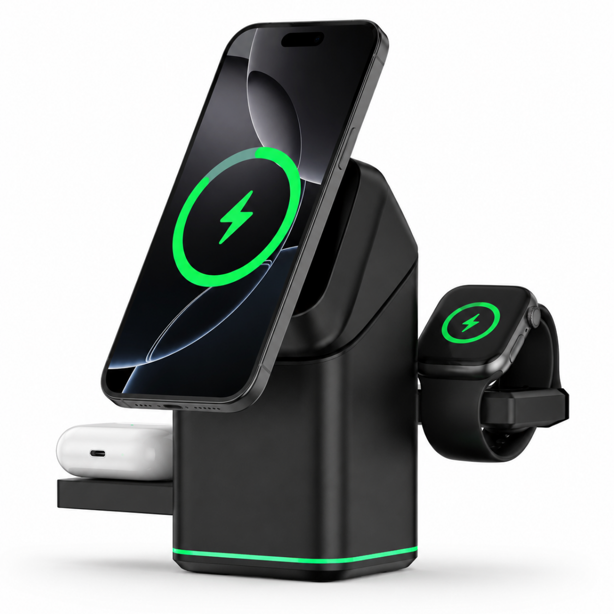 PrimeCube™ 3-in-1 Magnetische Wireless Ladestation mit 180° Rotation