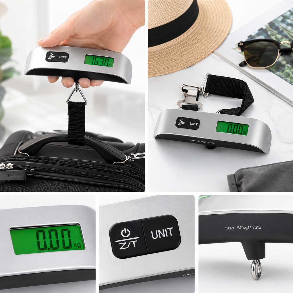 PrimeScale™ Digitale Kofferwaage mit LCD-Display bis 50 kg
