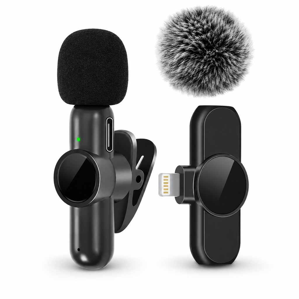 PrimeMic Air™ Kabelloses Lavalier Mikrofon für Smartphone & Tablet