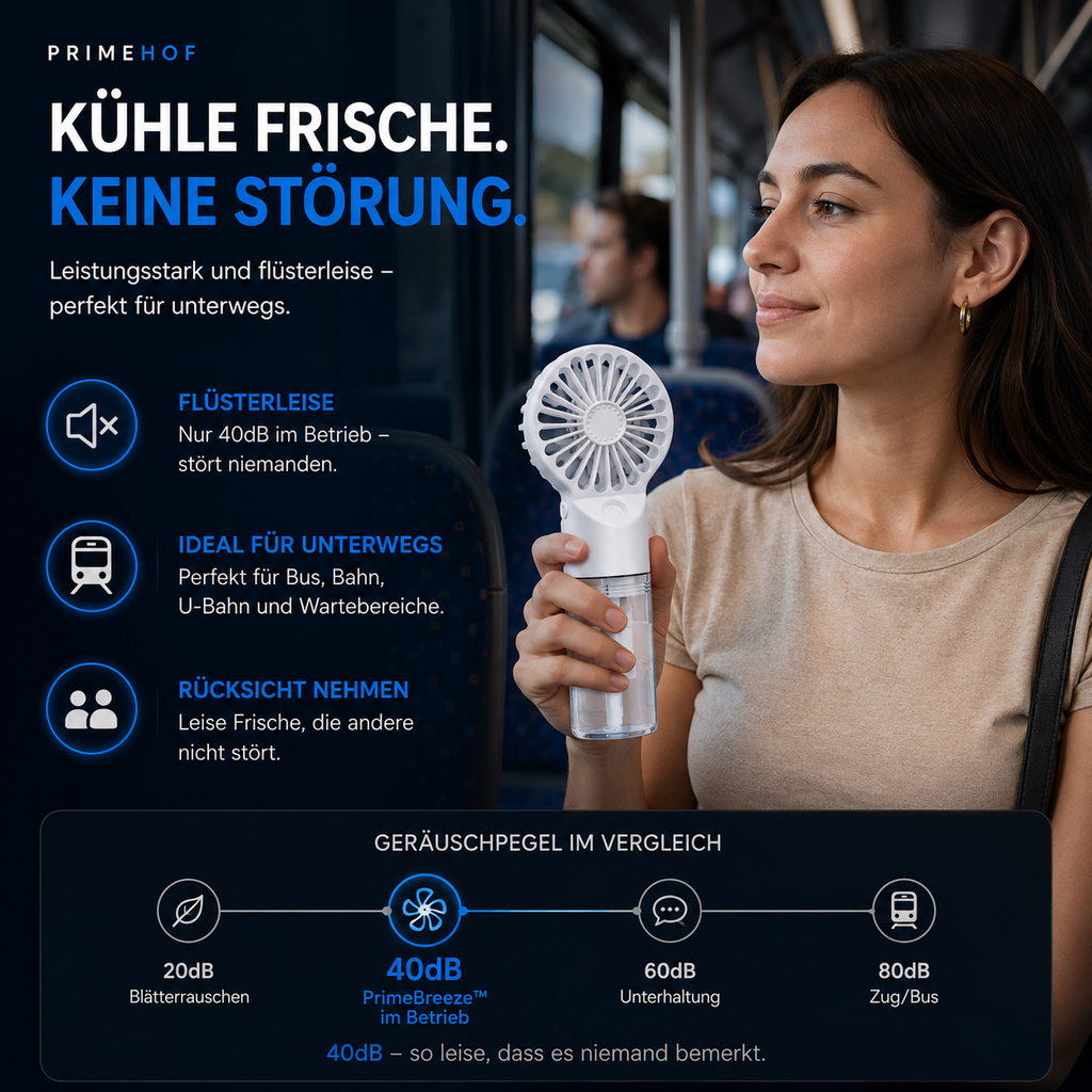 PrimeBreeze™ Tragbarer USB Handventilator mit Wasserkühlung