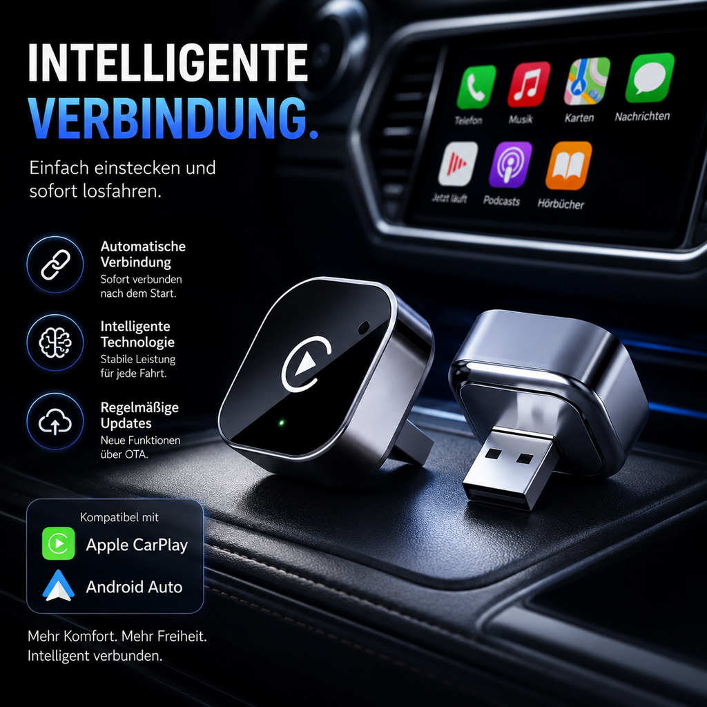 PrimeDrive™ Wireless CarPlay & Android Auto Adapter