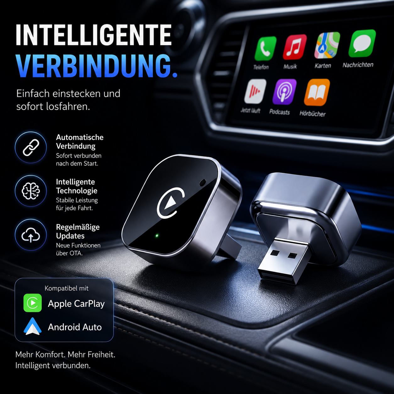 PrimeDrive™ Wireless CarPlay & Android Auto Adapter
