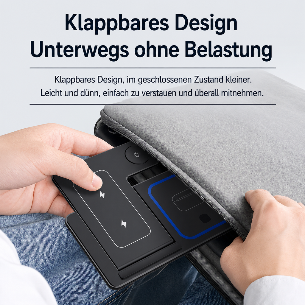 PrimeDock™ 3-in-1 Wireless Ladestation für Smartphone, Smartwatch & Kopfhörer
