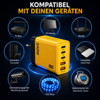 PrimeCharge Ultra™ 5-Port GaN Schnellladegerät mit USB-C & USB-A