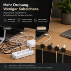 PrimeClip™ Kabelhalter Selbstklebend für Schreibtisch & Zuhause