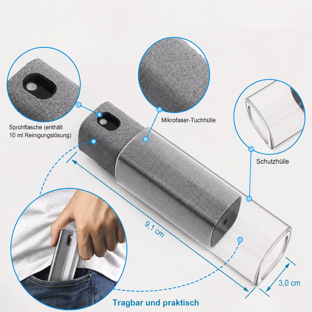PrimeClean™ 2-in-1 Bildschirmreiniger