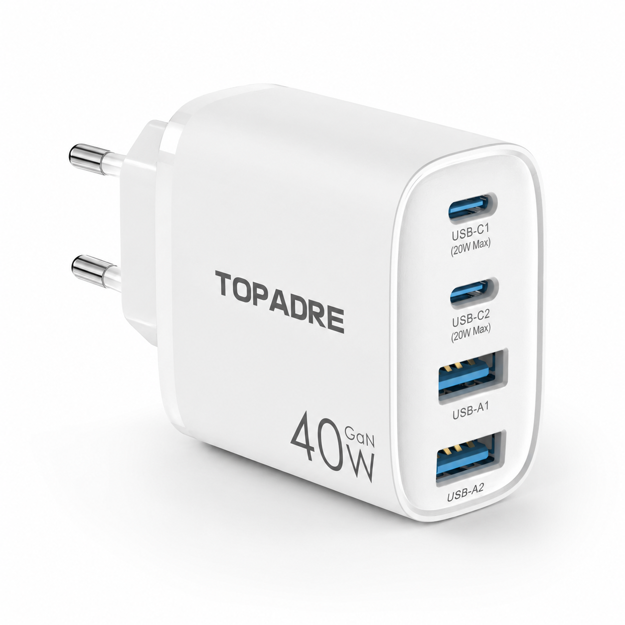 PrimeCharge 40™ USB-C Schnellladegerät mit 4 Anschlüssen