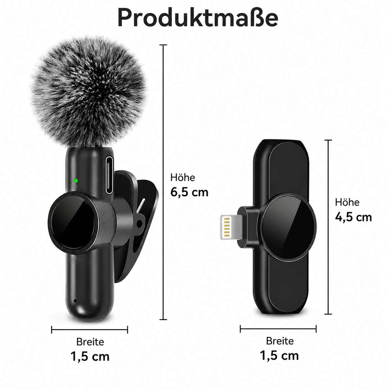 PrimeMic Air™ Kabelloses Lavalier Mikrofon für Smartphone & Tablet