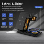 PrimeDock™ 3-in-1 Wireless Ladestation für Smartphone, Smartwatch & Kopfhörer