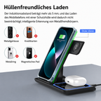 PrimeDock™ 3-in-1 Wireless Ladestation für Smartphone, Smartwatch & Kopfhörer